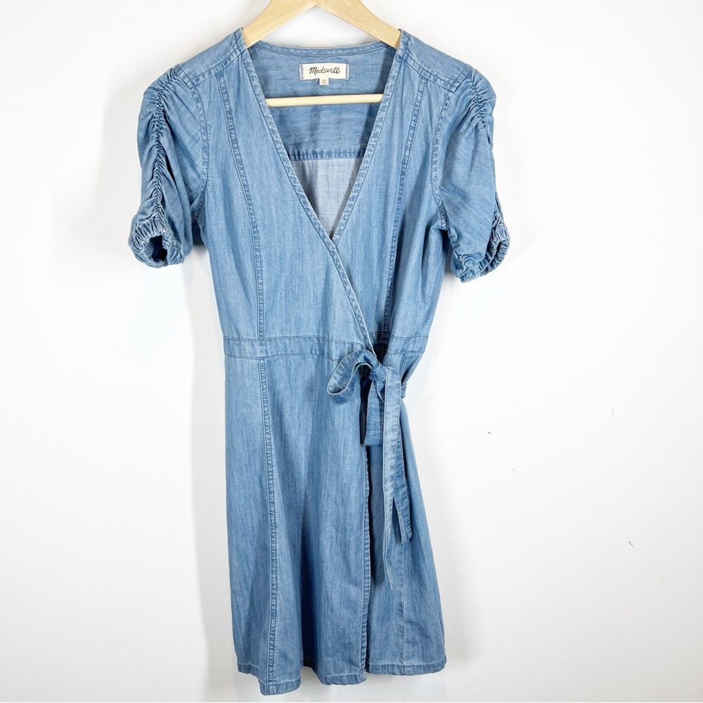 Madewell Chambray Wrap Dress